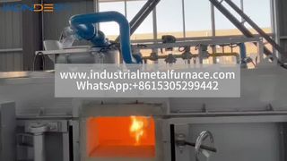 Forno a riverbero in alluminio ribaltabile a gas da 1 tonnellata | Per la produzione di lingotti e barre tonde in alluminio