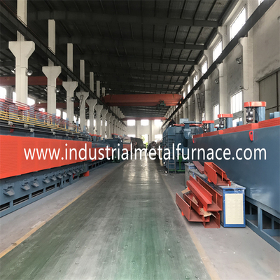 qualità  960kw Natural Gas Chain Type Mesh Belt Furnace 55Cr3 1500 X 14000 X 200mm Fabbrica