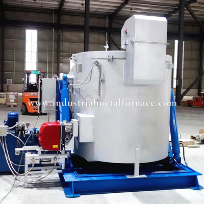 comprare 500kg Gas Fired Aluminum Melting Furnace with Riello Burner 720℃ online manufacture
