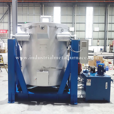 comprare 800kg High-Efficiency Natural Gas Industrial Aluminum Melting Furnace with Hydraulic System and 850°C Capacity online manufacture