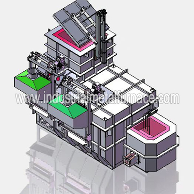 comprare un forno di fusione di alluminio industriale a gas continuo di 2500 kg/h, forno di fusione del residuo di alluminio online manufacture