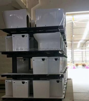 comprare Natural Gas Bogie Hearth Furnace for Ceramic Product Heat Treatment with 1300℃ and 4000 × 2000 × 2000 mm Chamber online manufacture