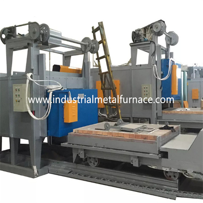 Fornace 8000×3500×2300mm di trattamento termico del focolare del carrello ferroviario di 4 zone a gas