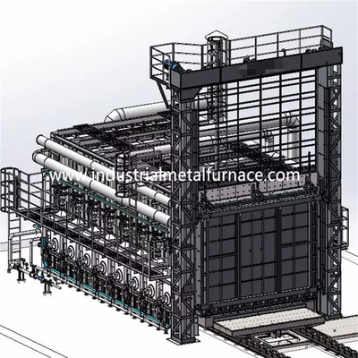 Forno a suola inferiore del carrello ferroviario dell'automobile a gas 4500×1500×1200mm 1150℃
