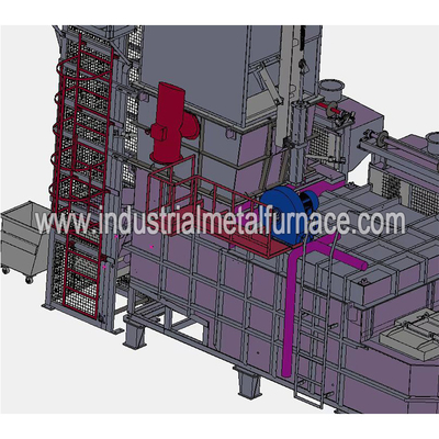 forno di fusione di alluminio industriale a gas di 250kg/H Cntinuous, forno di fusione del residuo di alluminio
