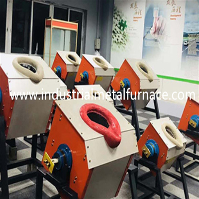 10KG che inclina tipo induzione d'acciaio Heater Melting Metal 35KW del forno di fusione